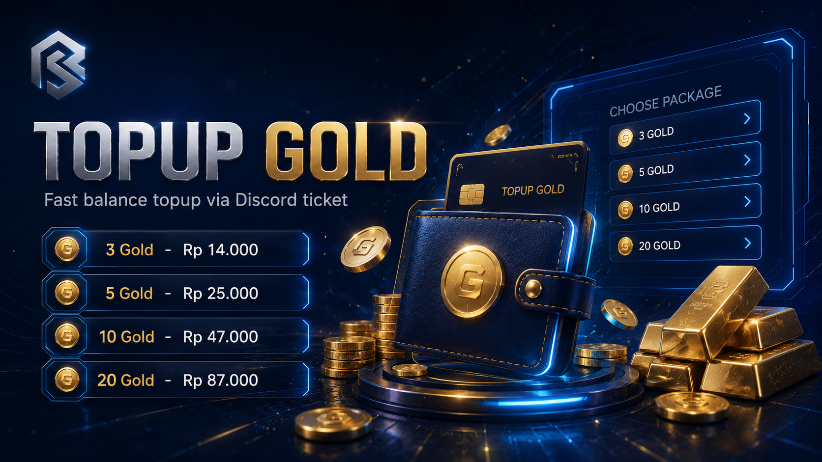 Topup Gold Banner